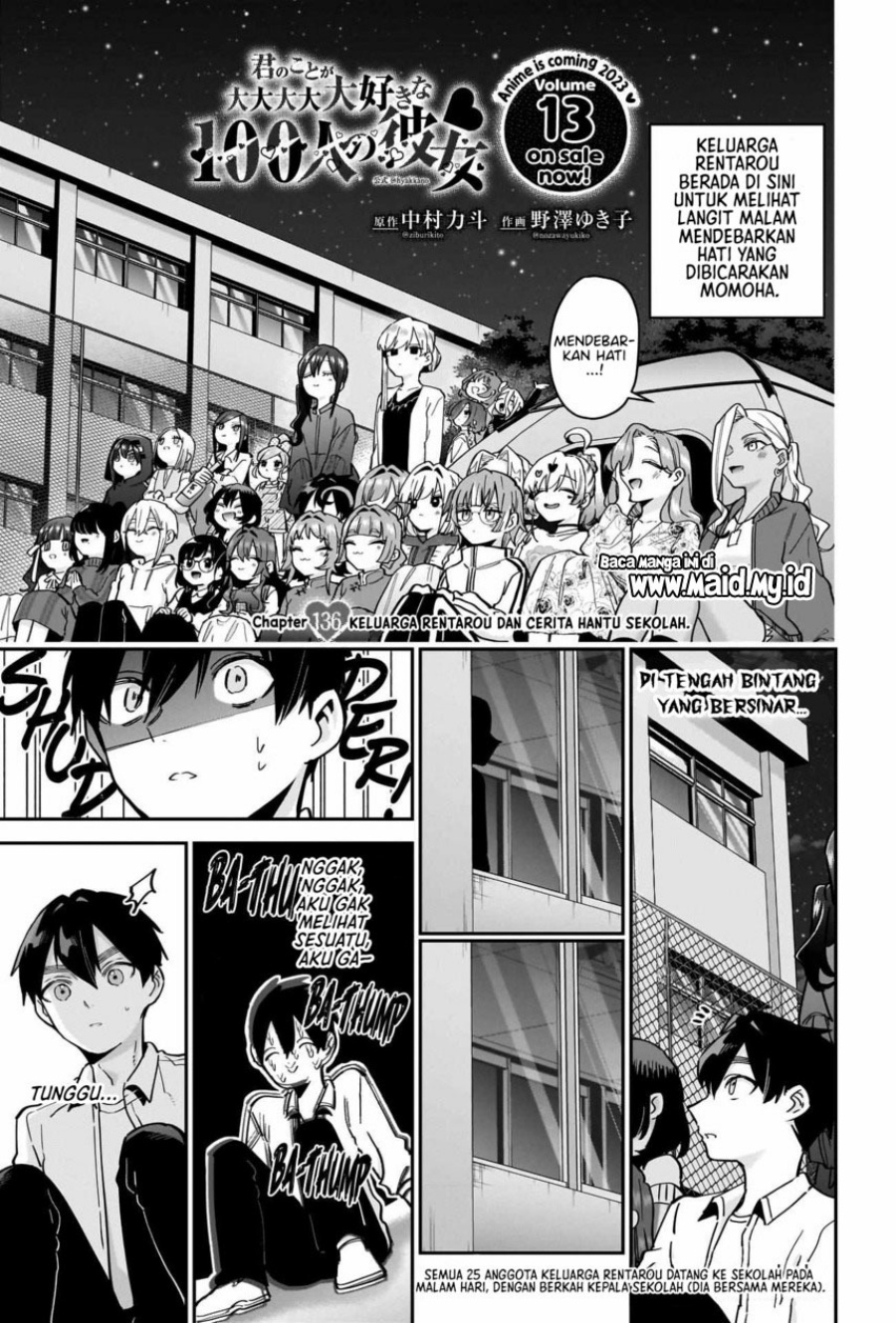 Kimi no Koto ga Dai Dai Dai Dai Daisuki na 100-ri no Kanojo Chapter 136 Bahasa Indonesia